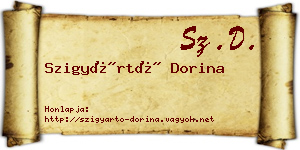 Szigyártó Dorina névjegykártya