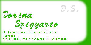 dorina szigyarto business card